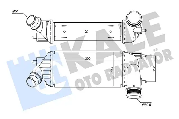 KALE 350860 | Turbo Radyatörü İntercooler Al Brz Peugeot C8 Jumpy Scudo 807 Expert Toyota Proace