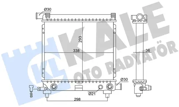KALE 363945 | Motor Su Radyatörü Mercedes M111 W124 S124 Klimasız