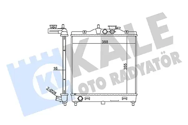 KALE 370100 | Kia Picanto 04 11 Atos 06 09 1 0 Su Radyatörü 395x355x16