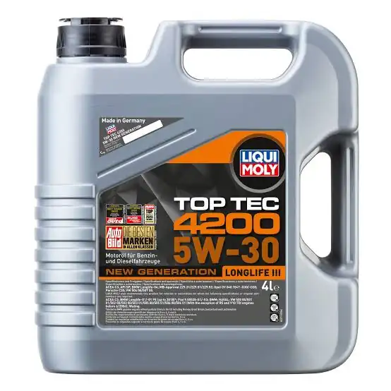 LIQUI MOLY 3715 | Top Tec 4200 New Generation Motor Yağı 5w 30 4l Koli 4 Adet 4 Adet