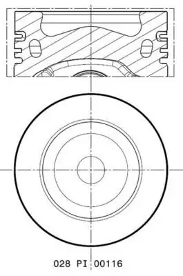 MAHLE 028PI00116010 | Piston Segman Crafter Amarok Passat 81mm CKUB CKTB Cffa Cffb Cfgb CFGC Cnfa Cnfb Std