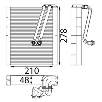 MAHLE AE252000S | Evaporatör Mercedes W176 W246 C117 X117 X156