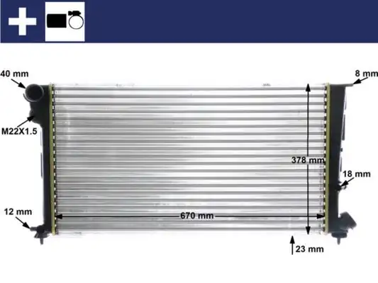 MAHLE CR475000S | Radyatör 306 II Partner Xsara Berlingo 1 9d Ac Mek. 670x377x34