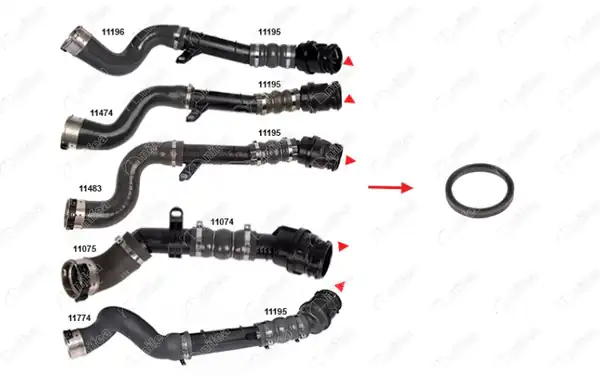 NIFEA 11013 | Turbo Borusu Contası Plastik Boru Hariç Duster Logan II Cıtan Qashqai II Clio IV Megane III IV