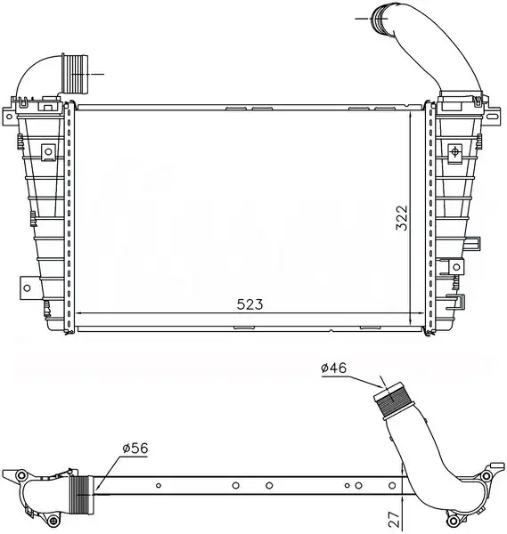 ORIS IOP519050 | İntercooler Brazing İntercooler A M 526x322x50 Astra H 1 3 CDTI 2004