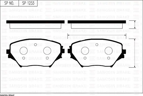 HI-Q SP1233 | Fren Balatası Ön Rav4 A2 1 8 2 0 01 05