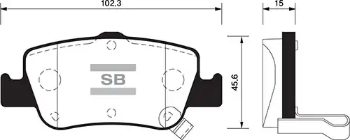 HI-Q SP1501 | Fren Balatası Arka Corolla E15 Corolla E18 13 Auris E15 E18 07 1 4 D4d 07 12