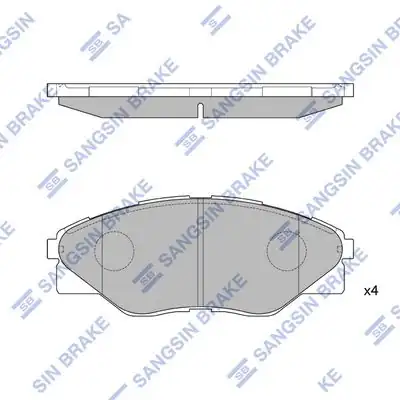 HI-Q SP1544 | Fren Balatası Ön Hilux 2 5 D4d Kun35 05 15