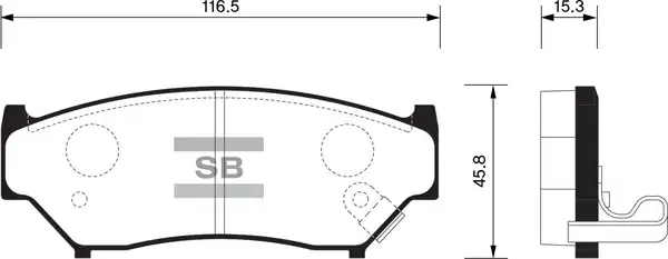 HI-Q SP1584 | Fren Balatası Ön Vitara Et 5 Kapı Grand Vitara Ft 1 6 98 05 1 6 2 5 2 0 Hdi 92 05