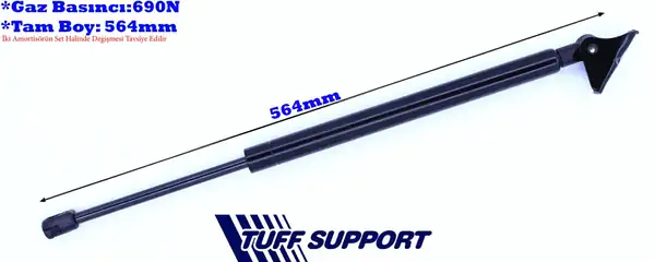 TUFFSUPPORT 612881 | Bagaj Amortisörü Sol 93 98 Grand Cherokee Gazlı