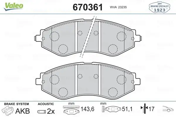 Valeo 9001179 Fte Balata Fren Ön Chevrolet Rezzo 05 10 Lacetti 05 13 Daewoo Nubira 99