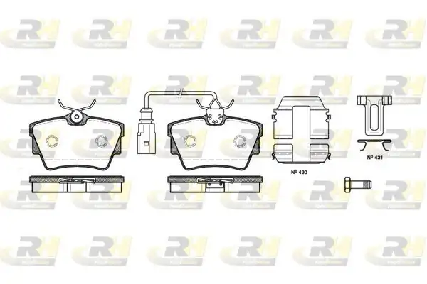 ROADHOUSE 2591-12 | Fren Balatası Arka Fişli Transporter T4 70xb 70xc 7db 7dw