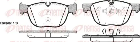 REMSA 1297-00 | Fren Balatası X5 E70 02 07