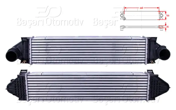 WISCO 3113963-00 | Turbo Radyatörü (Intercooler) 660X146x64 Ford Focus 04-14 / C Max 07-19 / Kuga 08-19 / Mondeo 1.6-2.0 TDCI 07-15 / Land Rover Freelander 10-14 / Discovery Sport 14 > / Evoqoe 11-19 2.2 D / Volvo S80 2 2.5 T 06-12