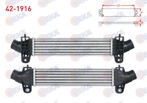VEKA 42-1916 | Turbo Radyatörü İntercooler Ford Mondeo III 2 0 TDCI 2000 2007