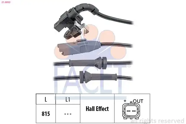 FACET 21-0063 | Tekerlek Hız Sensörü 307 308 C4 İ II Ds4