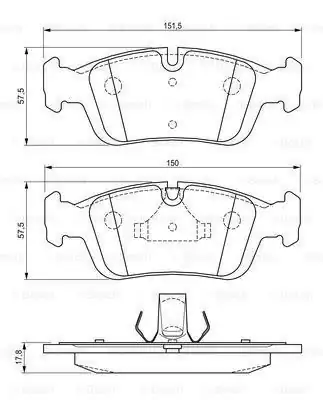 BOSCH 0986494015 | Ön Fren Balatası BMW E36 E46 3 Seri 91-05