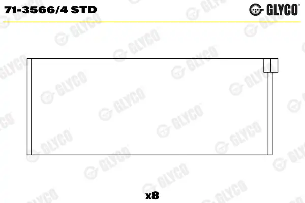 GLYCO 7135664STD | Kol Yatak Std Golf IV Bora Passat IV 1 6 1 8 AKL AHL Arm AEH Agu Aft AEE Tırnaklı