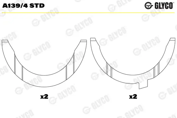 Glyco A 1394std A 1394 Std VW Golf IV Bora 2 8 3 2 V6 Kenar Ay Yatak 1965956