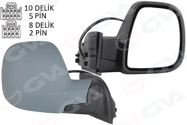 GVA 1029104 | Dış Dikiz Aynası Fiat Yeni Doblo Combi Carg0 Elektrikli Astarlı Rezistanslı Sağ 23