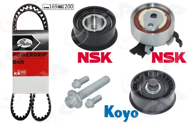 GVA 59T9003 | Eksantrik Gergi Kiti 169x200 Astra F Corsa B Vectra B 1 4i 1 6i 1 8i 16v X14xe X16xel X18xe