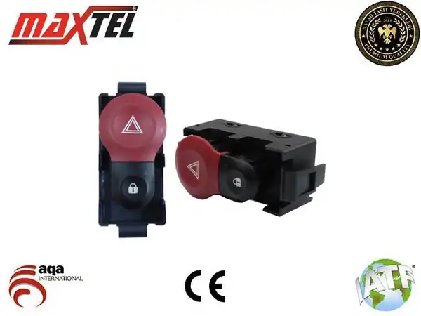 MAXTEL 16204003 | Dörtlü 4lu Flaşör Anahtarı Kangoo III 6 Pin Dörtlü Flaşör Anahtarı 6 Fişli Renault Kangoo III 08