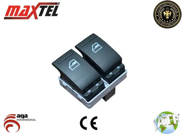 MAXTEL 18206009 | Cam Açma Kapama Anahtarı Sürücü Tarafı Çiftli Transporter T5 T6 03 16