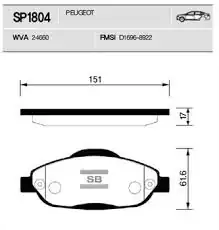 HI-Q SP1804 | Ön Balata P308 1 4 1 6 Hdi 2 0 Hdi 07 P308 Sw 07 P308 CC 1 6 Hdi 09 P3008 13 1 6 Hdi Vti