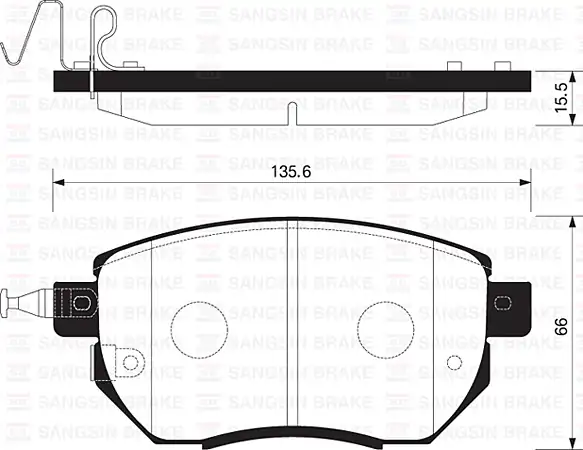 HI-Q SP2107 | Ön Fren Balata Nissan Murano 3 5l Vq35 Z50 03 08 Infiniti Fx35 Fx45 02