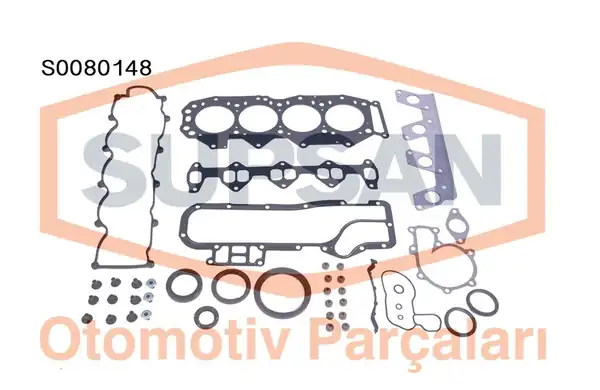 Supsan S0080148 Tam Takım Conta Keçeli Subap Lastikli Skcli Mazda 2500 Wl T Ford Ranger 2500 12v Wl T