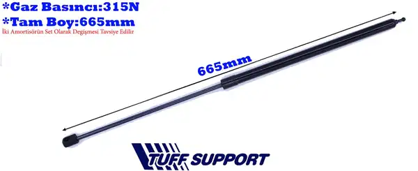 TUFFSUPPORT 610608 | Motor Kaput Amortisörü 08 11 Megane III