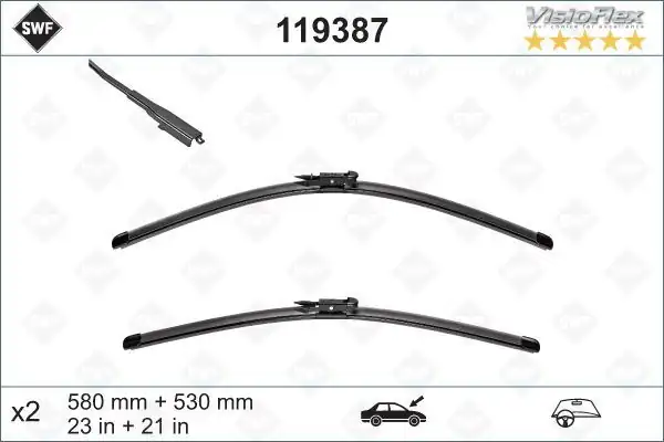 Valeo 119387 Silecek Süpürgesi Ön Takım Smart Fortwo W451 Bm 07