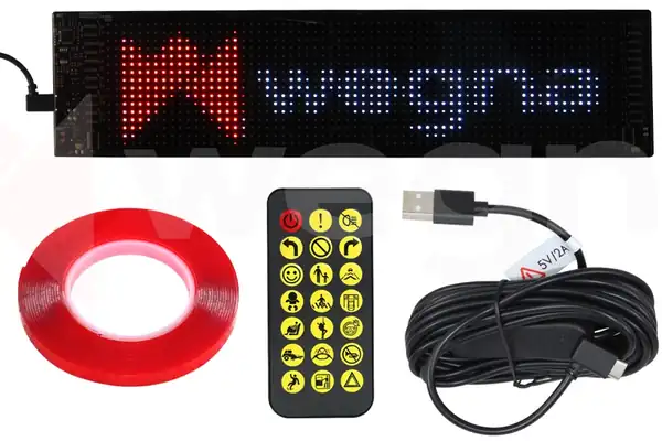 WEGNA AC01-027 | Araç İçi Araba Isıgı Led Ekran 20x64 10 2x34 8cm