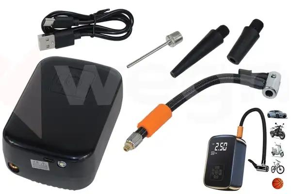 WEGNA AC02-003 | Kablosuz Lastik Sisirici 2 50 Bar Ayarlı Dijital Gostergeli