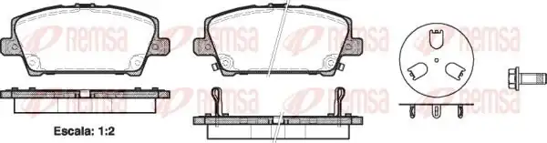 REMSA 1205-02 | Fren Balatası Civic VII 01 06 Xx
