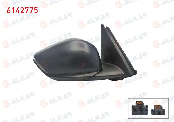 ALKAR 6142775 | Dış Dikiz Aynası Sağ Elektrikli Isıtmalı Astarlı Sinyalli Sensörlü 8 Pin Citroen C4 III 2020