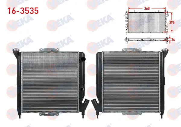 VEKA 16-3535 | Su Radyatörü Mekanik Renault 11 1 4 M T 1983 1995
