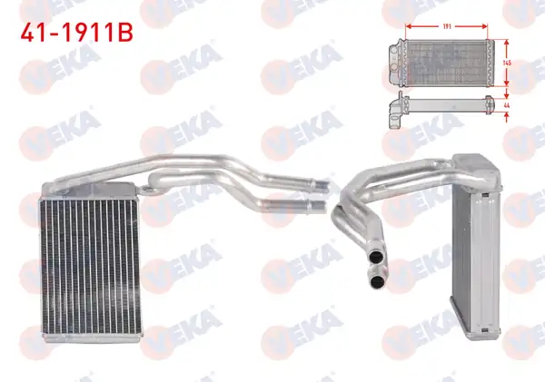 VEKA 41-1911B | Kalorifer Radyatörü Brazing Ford Fiesta V 1 4 TDCI 1 4i 16v 1 6 TDCI 2001 2008 Fusion 1 4 TDCI 1 6 TDCI 2002 2010