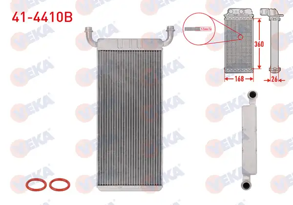 VEKA 41-4410B | Kalorifer Radyatörü Brazing 5 5mm Fin Volkswagen Crafter 2 0 2 5 TDI 2006 2016 Mercedes Sprinter 906 2006 2018