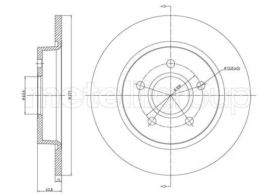 CIFAM 8001242C | Arka Fren Disk Aynası Focus III 11 17 271x11x63 5x41x5dl 2 Adet