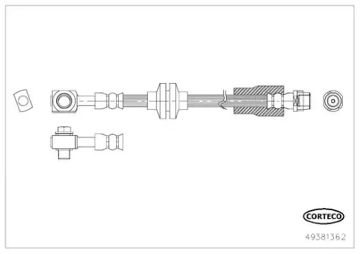 CORTECO 49381362 | Fren Hortumu Opel Opel Mokka 12