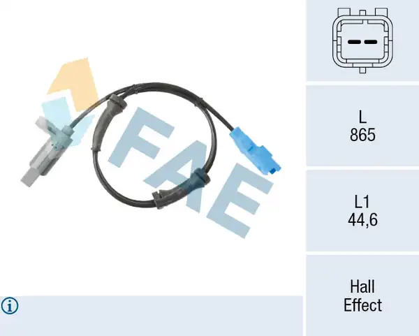 FAE 78161 | ABS Devir Sensörü Arka Peugeot P206 09 02 03 07