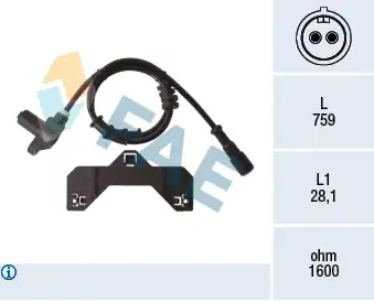 FAE 78508 | ABS Devir Sensörü Ön Opel Vectra B 96 02