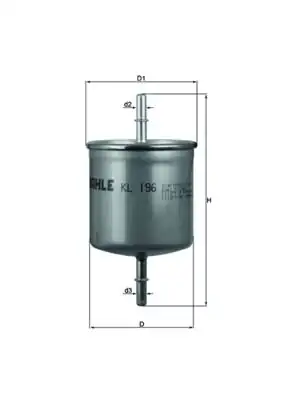 MAHLE KL196 | Yakıt Filtresi Benzinli Volvo S40 95 04 S60 S80 V40 99 Xc70 V70 00