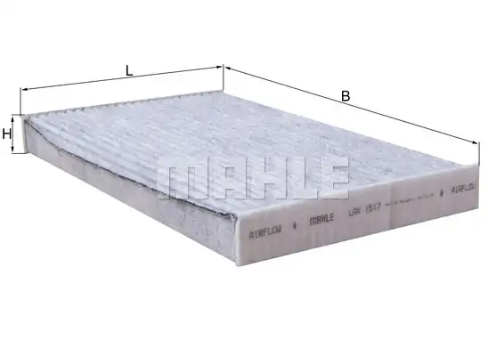 MAHLE LAK1517 | Polen Filtresi Karbonlu Opel Crossland 17 Citroen C3 Aircross 17
