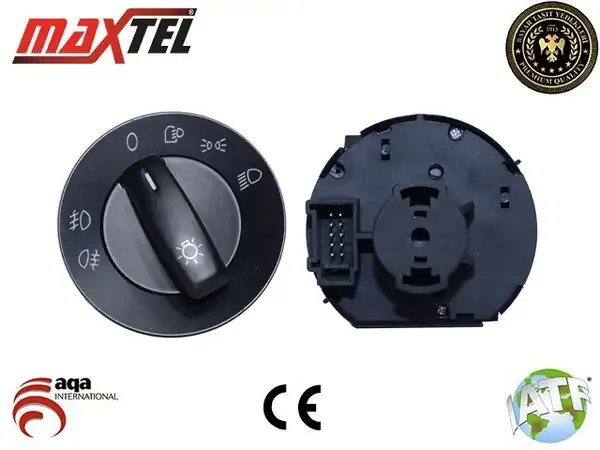 MAXTEL 16106433 | Far Açma Kapama Anahtarı Golf 5 Passat Caddy T5 Çift Sisli Pin 10