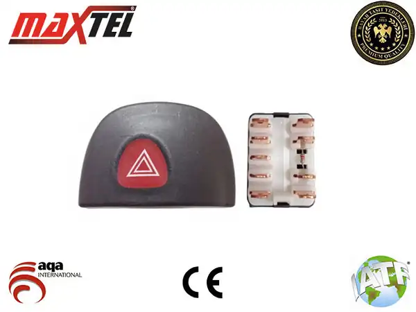 MAXTEL 162-04-043 | Dörtlü Flaşör Anahtarı 9 Fişli Renault Megane İ 96 03