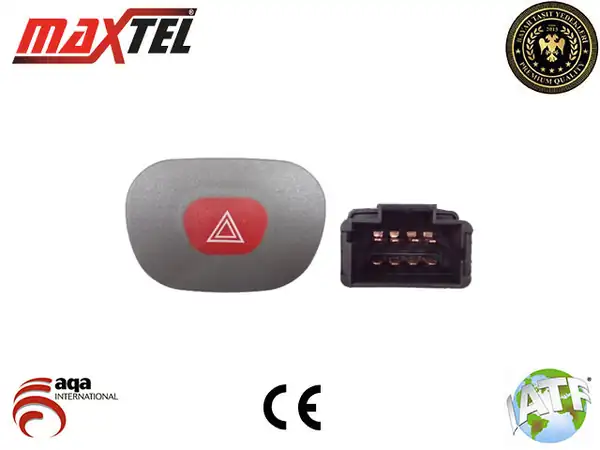 MAXTEL 162-04-820 | Dörtlü Flaşör Anahtarı 8 Fişli Renault Clio İ 90 98 Kangoo Express 01 Kangoo İ 98 07
