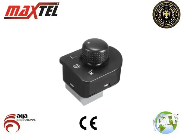 MAXTEL 166-06-568 | Ayna Ayar Anahtarı VW Beetle Bora Golf IV Passat B5 Transporter T5 Ayna Katlamasiz