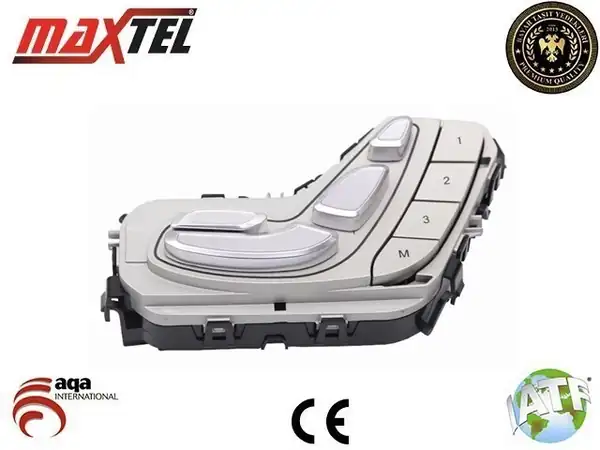 MAXTEL 172-08-651 | Koltuk Ayar Düğmesi Sağ Kırmızı İsikli 3 Pin Hafızalı Mercedes C Eqc GLC